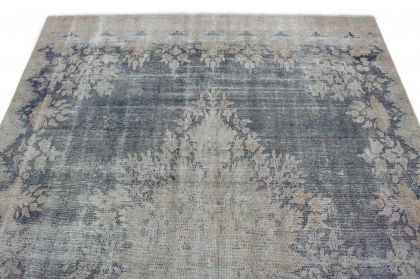 Carpetido Design Vintage-Teppich Hellgrau Blau in 300x210 (4 / 6)