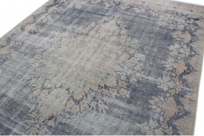 Carpetido Design Vintage-Teppich Hellgrau Blau in 300x210 (5 / 6)