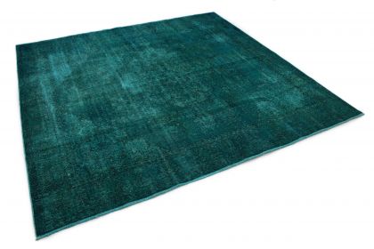 Carpetido Design Vintage-Teppich Petrol Türkis in 270x270 (3 / 8)