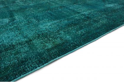 Carpetido Design Vintage-Teppich Petrol Türkis in 270x270 (8 / 8)