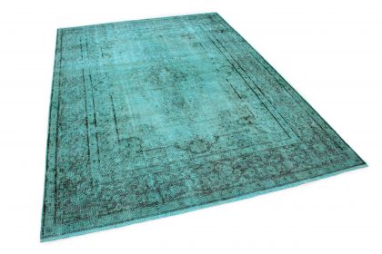 Carpetido Design Vintage Rug Turquoise in 300x220 (3 / 7)