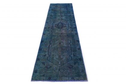 Carpetido Design Vintage-Teppich Läufer Blau in 320x90 (1 / 7)