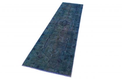 Carpetido Design Vintage-Teppich Läufer Blau in 320x90 (2 / 7)