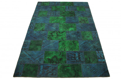 Patchwork Teppich Grün Blau Türkis in 300x200cm (1 / 11)