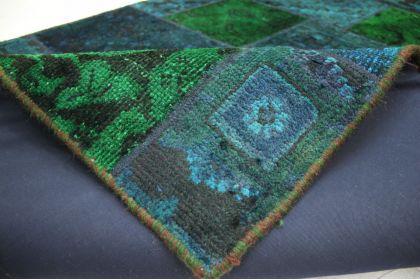 Patchwork Teppich Grün Blau Türkis in 300x200cm (11 / 11)