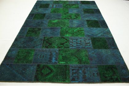 Patchwork Teppich Grün Blau Türkis in 300x200cm (4 / 11)