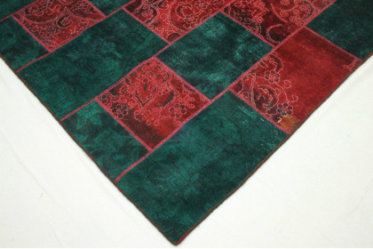 Patchwork Rug Red Turquoise in 300x200cm (2 / 5)