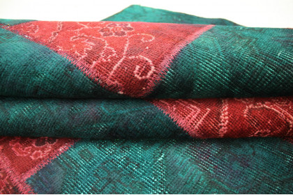 Patchwork Rug Red Turquoise in 300x200cm (3 / 5)
