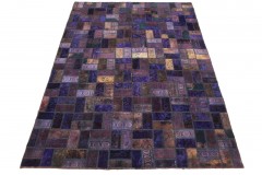 Patchwork Teppich Lila in 290x200cm