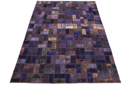 Patchwork Teppich Lila in 290x200cm