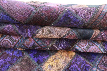 Patchwork Rug Purple in 290x200cm (5 / 5)