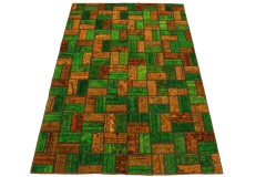 Patchwork Rug Green Brown in 250x160cm