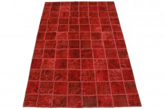 Patchwork Teppich Rot in 240x160cm