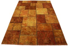 Patchwork Rug Orange in 240x160cm