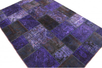 Patchwork Rug Purple in 240x160cm (2 / 4)