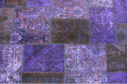 Patchwork Rug Purple in 240x160cm (4 / 4)