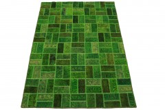 Patchwork Rug Green in 200x140cm