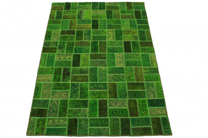 Patchwork Rug Green in 200x140cm