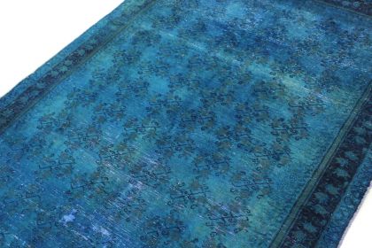 Carpetido Design Vintage Rug Blue in 210x130 (4 / 7)