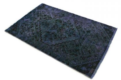 Carpetido Design Vintage-Teppich Petrol Blau in 160x100 (2 / 7)