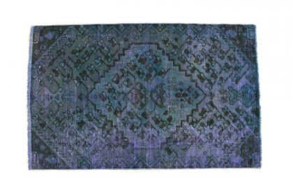 Carpetido Design Vintage-Teppich Petrol Blau in 160x100 (6 / 7)