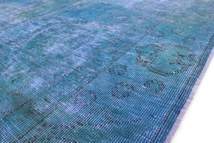 Carpetido Design Vintage Rug Petrol Blue in 280x180 (6 / 8)