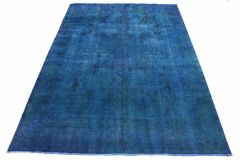 Carpetido Design Vintage-Teppich Blau in 380x280