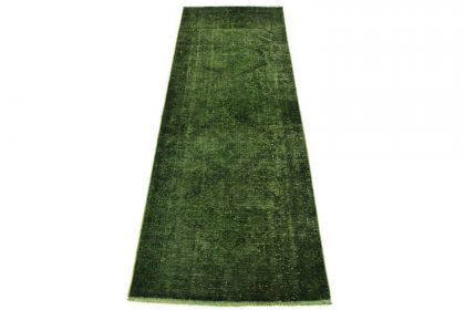 Carpetido Design Vintage-Teppich Läufer Grün in 300x100