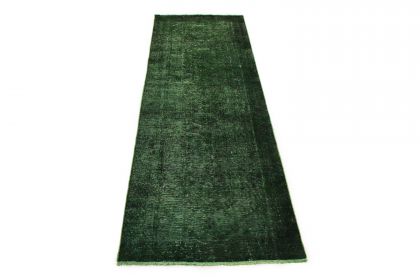 Carpetido Design Vintage-Teppich Läufer Grün in 300x100