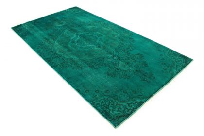 Carpetido Design Vintage Rug Turquoise Green in 300x170 (2 / 9)