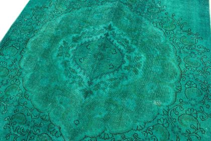 Carpetido Design Vintage Rug Turquoise Green in 300x170 (6 / 9)