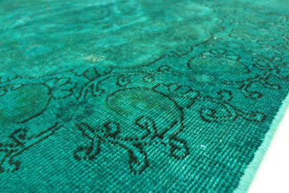 Carpetido Design Vintage Rug Turquoise Green in 300x170 (9 / 9)