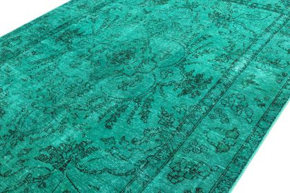 Carpetido Design Vintage Rug Turquoise Green in 290x210 (4 / 9)