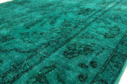 Carpetido Design Vintage Rug Turquoise Green in 290x210 (7 / 9)