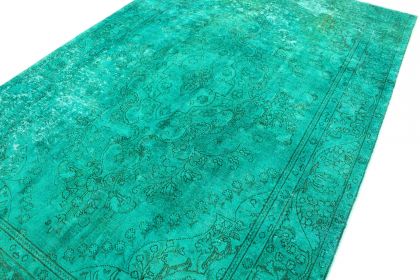 Carpetido Design Vintage Rug Turquoise Green in 300x200 (4 / 9)