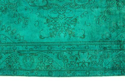 Carpetido Design Vintage Rug Turquoise Green in 300x200 (9 / 9)
