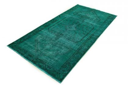 Carpetido Design Vintage Rug Turquoise Green in 290x140 (3 / 9)