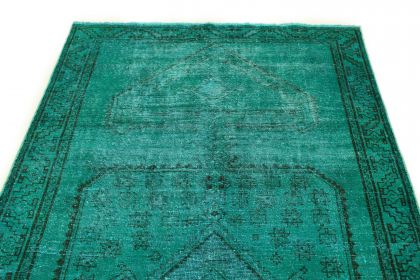 Carpetido Design Vintage Rug Turquoise Green in 290x140 (8 / 9)