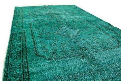 Carpetido Design Vintage Rug Turquoise Green in 290x140 (9 / 9)