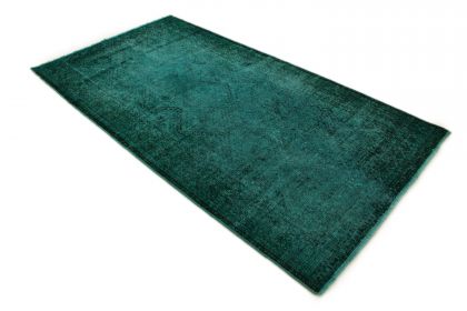 Carpetido Design Vintage Rug Turquoise Green in 300x160 (2 / 7)
