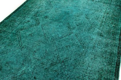 Carpetido Design Vintage Rug Turquoise Green in 300x160 (7 / 7)