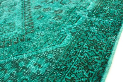Carpetido Design Vintage-Teppich Türkis Grün in 290x160 (6 / 8)