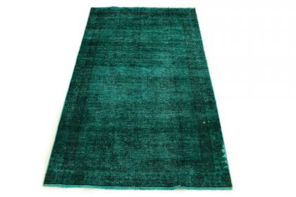 Carpetido Design Vintage-Teppich Türkis Grün in 190x110