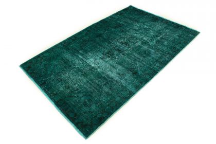 Carpetido Design Vintage Rug Turquoise Green in 200x130 (3 / 6)