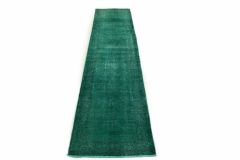 Carpetido Design Vintage-Teppich Türkis Grün in 350x80