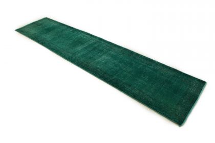 Carpetido Design Vintage Rug Turquoise Green in 350x80 (2 / 7)