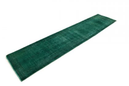 Carpetido Design Vintage Rug Turquoise Green in 350x80 (3 / 7)