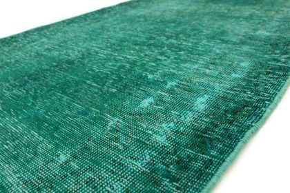 Carpetido Design Vintage Rug Turquoise Green in 350x80 (6 / 7)