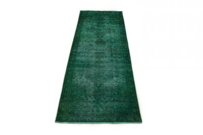 Carpetido Design Vintage Rug Runner Turquoise Green in 300x100