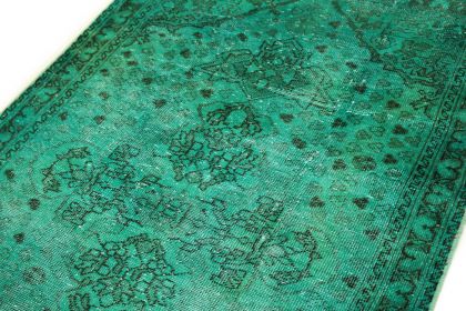 Carpetido Design Vintage-Teppich Läufer Türkis Grün in 300x100 (5 / 7)